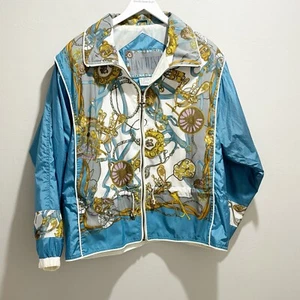 Vintage EAST WEST Women’s 1980s Equestrian Theme Horse Bit Jacket Zip Up Size L - Picture 1 of 9