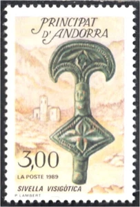 Andorra Francesa 381 1989 Arte Visigodo MNH - Imagen 1 de 1