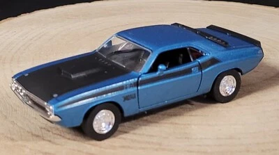 DODGE CHALLENGER T/A , 1970 , BLICKFANG , WELLY , BLAU / SCHWARZ , ca.: 1 : 43