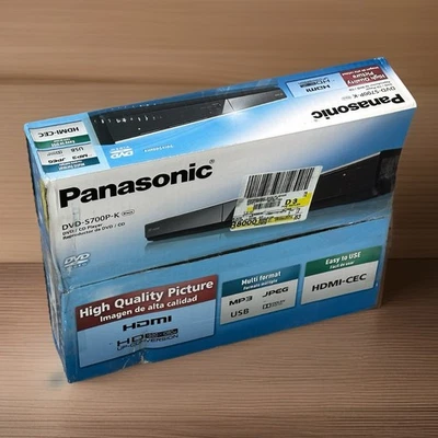 Panasonic DVD-S700P-K Progressive Scan 1080p DVD Player DVD-S700 New (Open Box) - Image 1 of 4