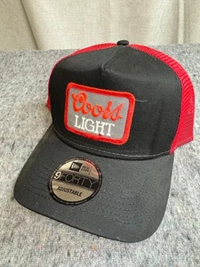 Vintage Coors leichte Mütze schwarz Snapback Trucker rot schwarz - Bild 1 von 4