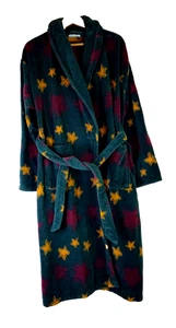 Vtg T.J. Lawford Genuine Turkish Towel Terry Cloth Heavy Bath Robe OS Geometric - Picture 1 of 9
