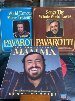 Luciano Pavarotti (Vinyl 3LP Lot) - Mamma, Songs World Loves, Music Treasures - Image 1 of 4