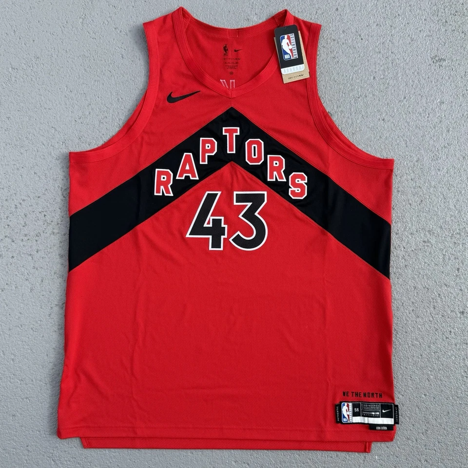 NBA Authentic Pascal Siakam Toronto Raptors Jersey Nike Vaporknit Red 48 Large L