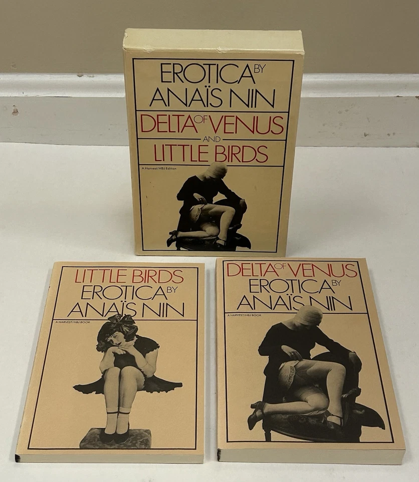 EROTICA by Anais Nin Delta of Venus Little Birds VTG PAPERBACK BOOKS BOX SET - Image 1 of 4