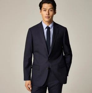 NUEVO J. CHAQUETA DE TRAJE DELGADA LUDLOW LANA ITALIANA LORO PIANA AZUL MARINO PROFUNDO TRIPULACIÓN $450 44R - Imagen 1 de 6
