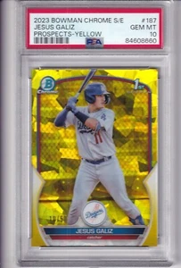 Jesus Galiz - /50 Yellow - PSA 10 - 2023 Bowman Chrome Sapphire - Picture 1 of 2