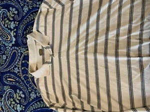 Foundry Men's Polo Golf Knit Shirt Long Sleeve Black & Gray Stripe 4XLT - Picture 1 of 4