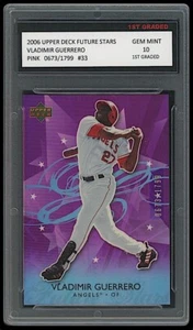 Vladimir Guerrero 2006 Upper Deck Future Stars Pink 1st Graded 10 MLB Card /1799 - Picture 1 of 1