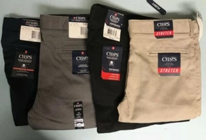 Boy's Chaps School Approved Khakis Size 8, 10, 12. 14, 16, 18, 20 Reg, Husky NEW - Picture 1 of 14