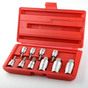 [10 pc] 3/8" And 1/2" Drive Hex Bit Socket -SAE- - Bild 1 von 1