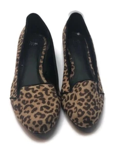 H & m Girls Cheetah Print Flat Shoes Size 6   A11 - Picture 1 of 11