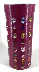 LOLITA HAND PAINTED WINE GLASS "WILD CHILD" WITH RECIPE ON BOTTOM - Picture 1 of 6