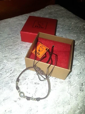 DODO BRACCIALE  CUOIO E ARGENTO ORIGINALE - Immagine 1 di 3