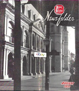 KANSAS CITY SOUTHERN LINES NACHRICHTENMAPPE AUGUST 1951 PASSAGIER/MITARBEITER NACHRICHTEN 34 PG - Bild 1 von 3