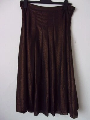 New Pure Collection Bronze Soft Pleat Skirt Size: UK 12 RRP: £90 - Image 1 of 4