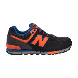 New Balance 574 Big Kid's Shoes Grey-Orange KL574-90G - Picture 1 of 6