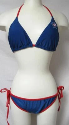 Maiô biquíni Chicago Cubs feminino tamanho grande cordão C1 6385 - Imagem 1 de 4