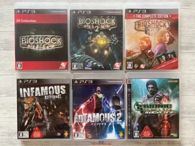 SONY PS3 Bioshock 2K Collection & 2 & Infinite & inFamous 1 2 & Bionic Commando - Image 1 of 4