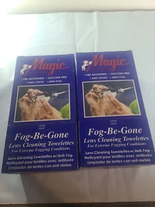 (2x) Magic Safety Fog-Be-Gone Glass Care Lens Cleaning Towelettes 100/Box  - Picture 1 of 6