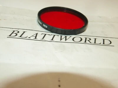 58mm SCREW in RED A25 FILTER OPTICAL GLASS IS MADE IN GERMANY by ZEISS SCHOTT - Image 1 of 2