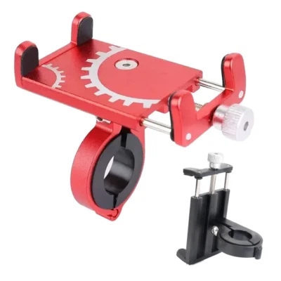 SUPPORTO CELLULARE PORTA TELEFONO PER MOTO SCOOTER BICI GPS UNIVERSALE ALLUMINIO - Immagine 1 di 4