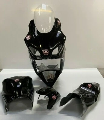 GSXR1000 l7 2017-2020 CARENAGEM DE CORRIDA COMPLETA, ASSENTO, TANQUE, PROTETOR, TELA PINTADA DE PRETO - Imagem 1 de 4