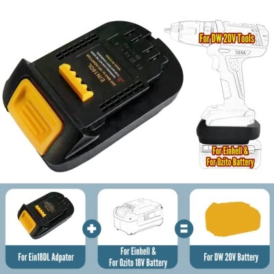 MARKENLOS Adaptador de batería para Einhell 18V Li-Ion para herramienta eléctrica De-walt 18V/20V