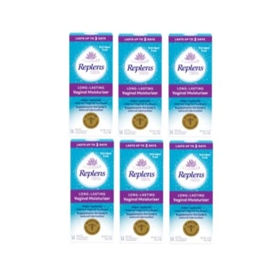 6 Pack Replens Long Lasting Vaginal Moisturizer 14 Applications 35g Each - Image 1 of 4