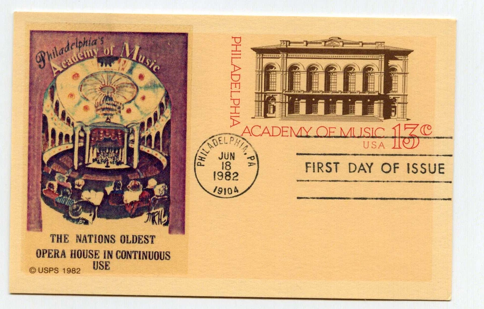 UX96 Philadelphia Academy of Music, Bittings by Alan Diamant FDC - Image 1 of 1