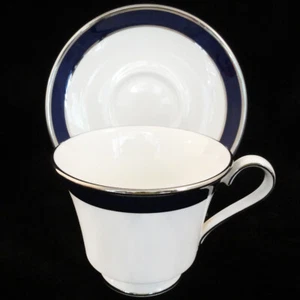 ROYAL GRAFTON SILVER NILE Tea Cup & Saucer NEW NEVER USED made in England - Picture 1 of 3