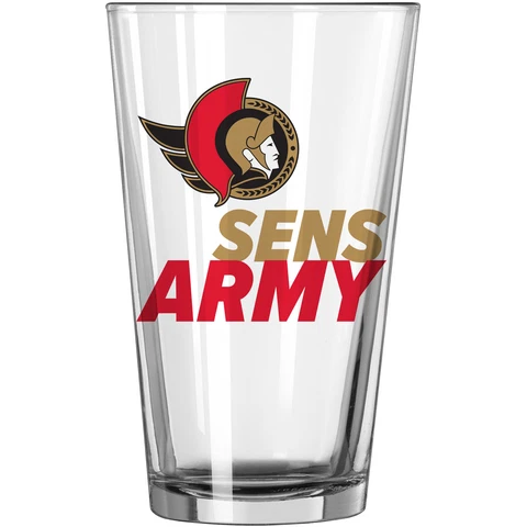 Ottawa Senators 16oz. Team Slogan Pint Glass Cover