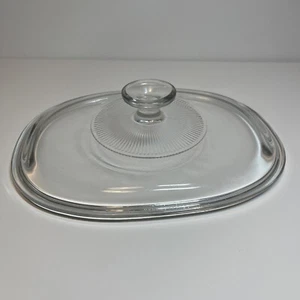 Pyrex Corning Ware Clear Oval Casserole Replacement Lid F-12-C Glass OPTIC - Picture 1 of 6