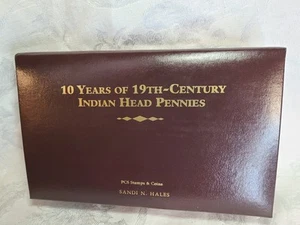 10 Years of 19th Century Bronze Indian Head Pennies and Stamps Book - Picture 1 of 15
