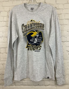 Maglia manica lunga '47 MICHIGAN WOLVERINES 2023 CHAMPIONSHIP grigio S small - Foto 1 di 12