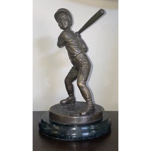 Brass Marble Baseball Player - Picture 1 of 9
