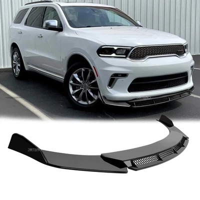 Divisor de alerón labial de barbilla de parachoques delantero negro brillante para Dodge Durango SXT R/T Foto 1 de 4