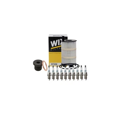 Filtro de aceite de motor Wix y kit de 10 bujías Denso para Audi S6 S8 5,2 L V10 BXA BSM Foto 1 de 2