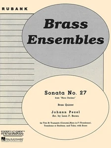 Johann Pezel Sonata No 27 Hora Decima Brass Quintet Sheet Music Rubank Book - Picture 1 of 1