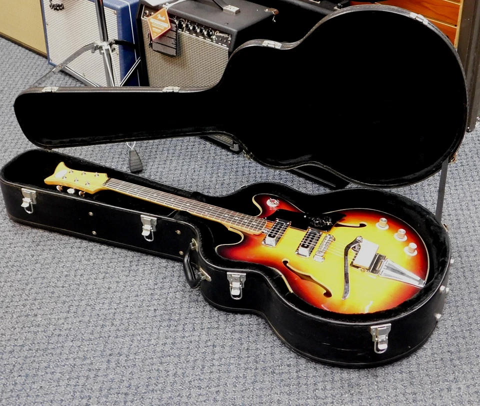 Guitarra Eléctrica Silvertone EP-11T Vintage 1968 Cuerpo Hueco! ¡Hecho en Japón! RARO! Foto 1 de 4