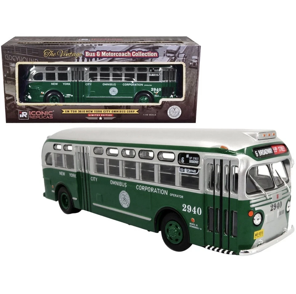 Autobús de tránsito GM TDH3610 RÉPLICAS ICÓNICAS 43-0351 O 1948 CIUDAD DE NUEVA YORK ÓMNIBUS 1:43 Foto 1 de 4