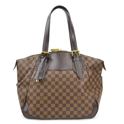 Borsa a tracolla originale LOUIS VUITTON Damier Ebene Verona GM marrone N4111... - Immagine 1 di 4