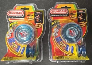 2x NEW Duncan Pro Z Translucent Blue Yo-Yo w/Mod Spacers + Trick Book - Picture 1 of 2