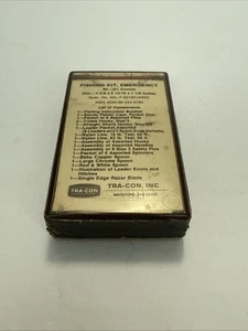 VINTAGE ORIGINAL USAF/USN EMERGENCY FISHING KIT TRA-CON SURVIVAL - Picture 1 of 6