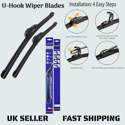 For Ford Transit Connect 2002-13 Front Windscreen 22" 20" Flat Aero Wiper Blades - Image 1 of 4