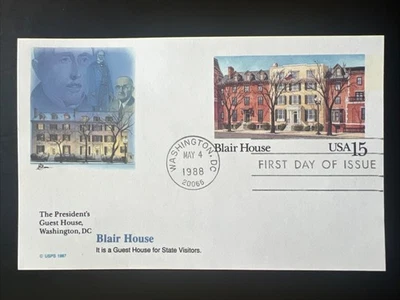 Blair House 14c Postcard 1st Day Issue Fleetwood 1988 - Image 1 of 2