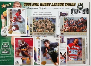 2001 NRL Impact Trading Cards Inserts - Picture 1 of 33