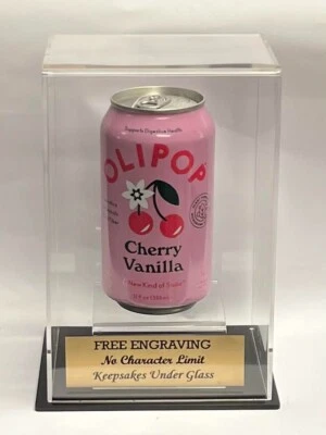 Персонализированная акриловая витрина для пива или газировки с черным акриловым основанием - Изображение 1 из 4