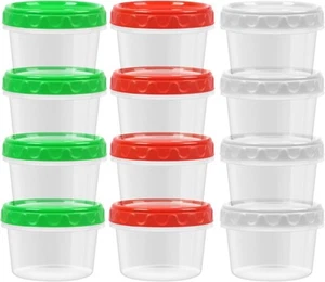 8 oz Small Freezer Containers with Lids Stackable Plastic Food Storage 1 Cup - Picture 1 of 3