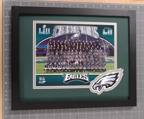 Philadelphia Eagles Super Bowl 52 8x10 Photo Picture Frame Logo Cover